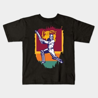 Sri Lanka Cricket Player Batsman Design Kids T-Shirt